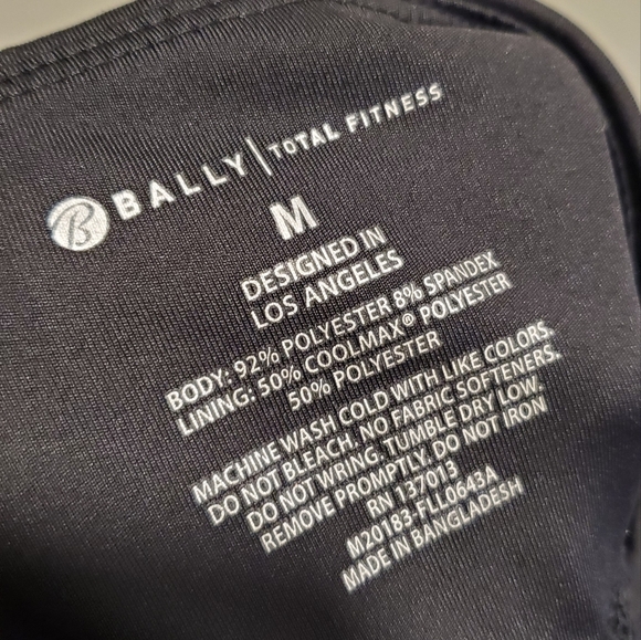☆3/35$ | BALLY TOTAL FITNESS | Black & Stormy Active Leggings in size M - Picture 6 of 8